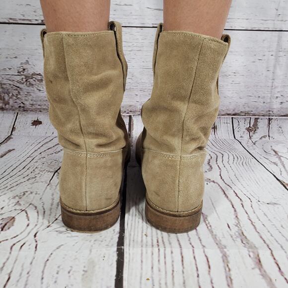 ASOS Women's Tan Faux Suede Western Ankle Boots Size 5 - Picture 4 of 12